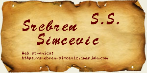 Srebren Simčević vizit kartica